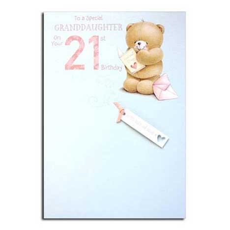 Granddaughters 21st Birthday Forever Friends Card
